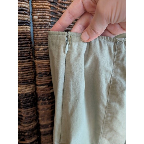 Western Peplum A-Line Lightweight Midi Skirt Women's 4 Tan Boho High Low Prairie - Picture 3 of 5